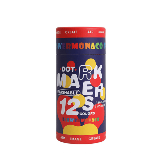 Flower Monaco Washable Markers 12 Colours For Kids Art