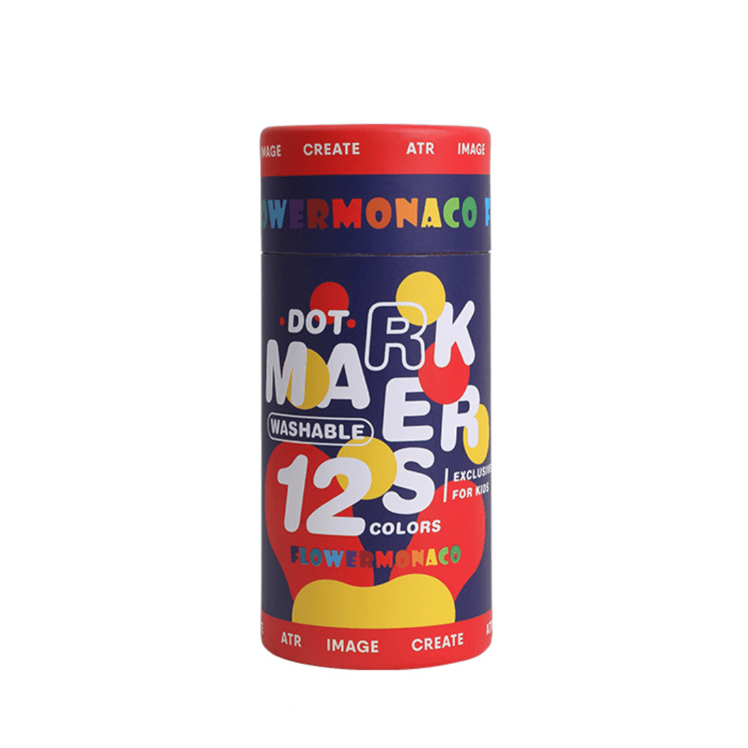 Flower Monaco Washable Markers 12 Colours For Kids Art
