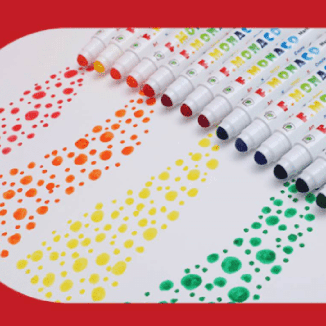 Flower Monaco Round Washable Marker 24 Colours