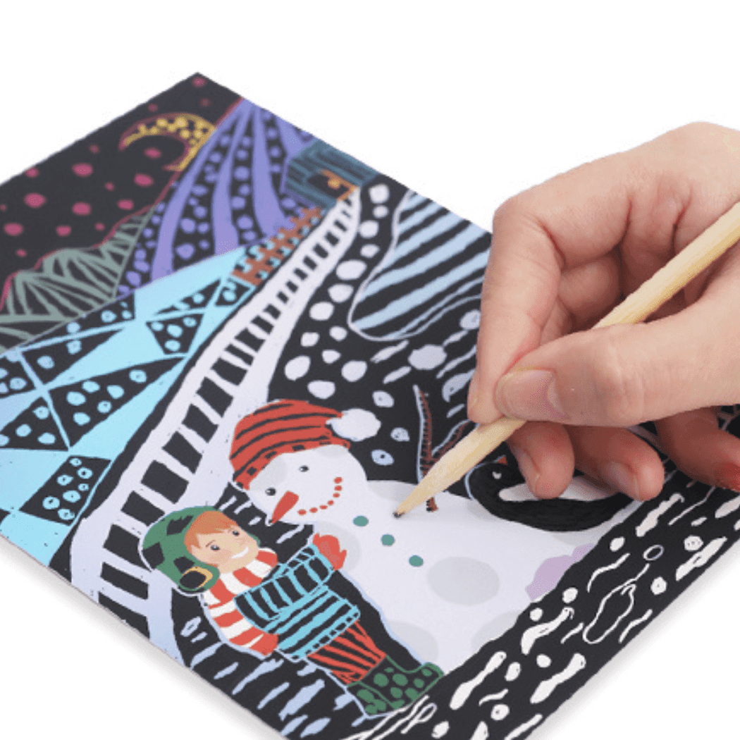 Flower Monaco Scratch Art Set For Kids Creative Diy Kit Children