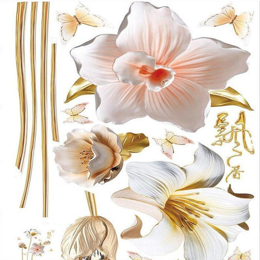 Flower Removable Wall Stickers Floral Decor