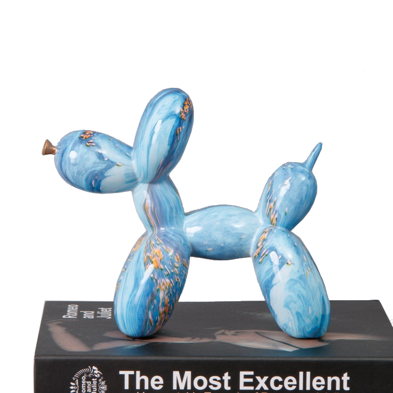 Fluid Balloon Dog Resin Ornaments Creative Living Room Home Artifact Desktop Decoration