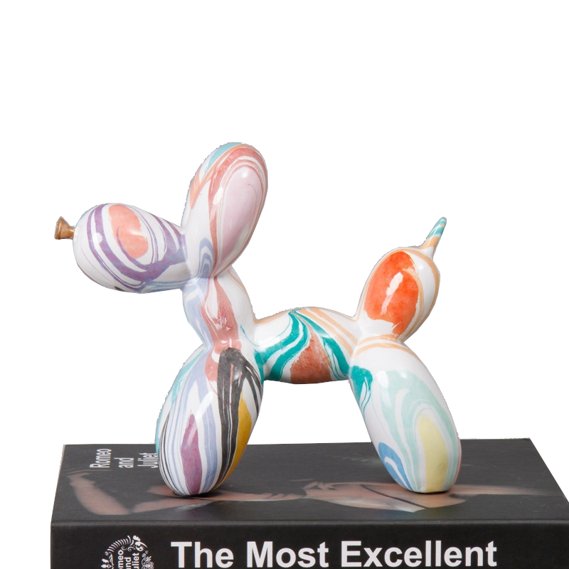 Fluid Balloon Dog Resin Ornaments Creative Living Room Home Artifact Desktop Decoration
