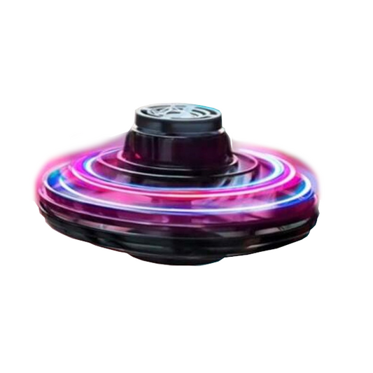Flynova Led Flying Fingertip Gyro Adults Kids Toys Spinner Mini Ufo Induction Aircraft Black