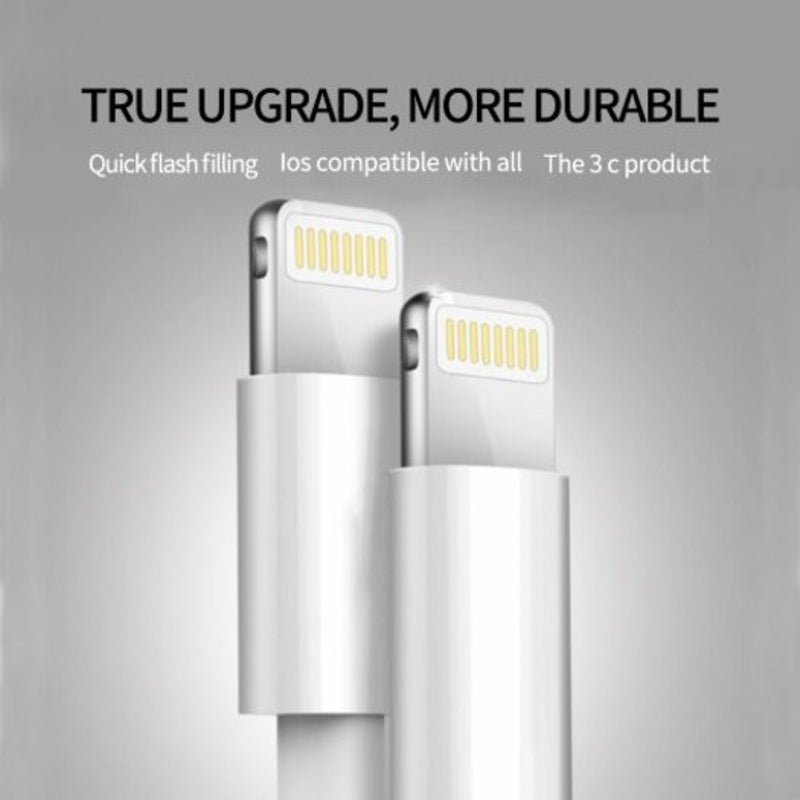 For Apple High Speed Charging Cable Iphone5 / Iphone6 Iphone7 Iphone8 Ipad White