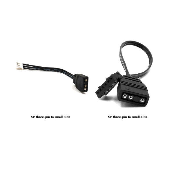 For Coolmoon Fan Controller Adapter Cable Small 4Pin6pin To 5V Argb 3Pin Converter Cord