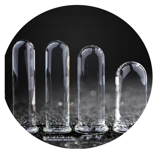Four Sizes Crystal Realistic Dildo Glass Dong Spot Butt Plug Sex Toy