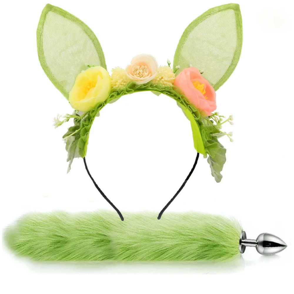 Fox Tail Anal Plug Plush Cat Ears Headbands Set For Women Toys