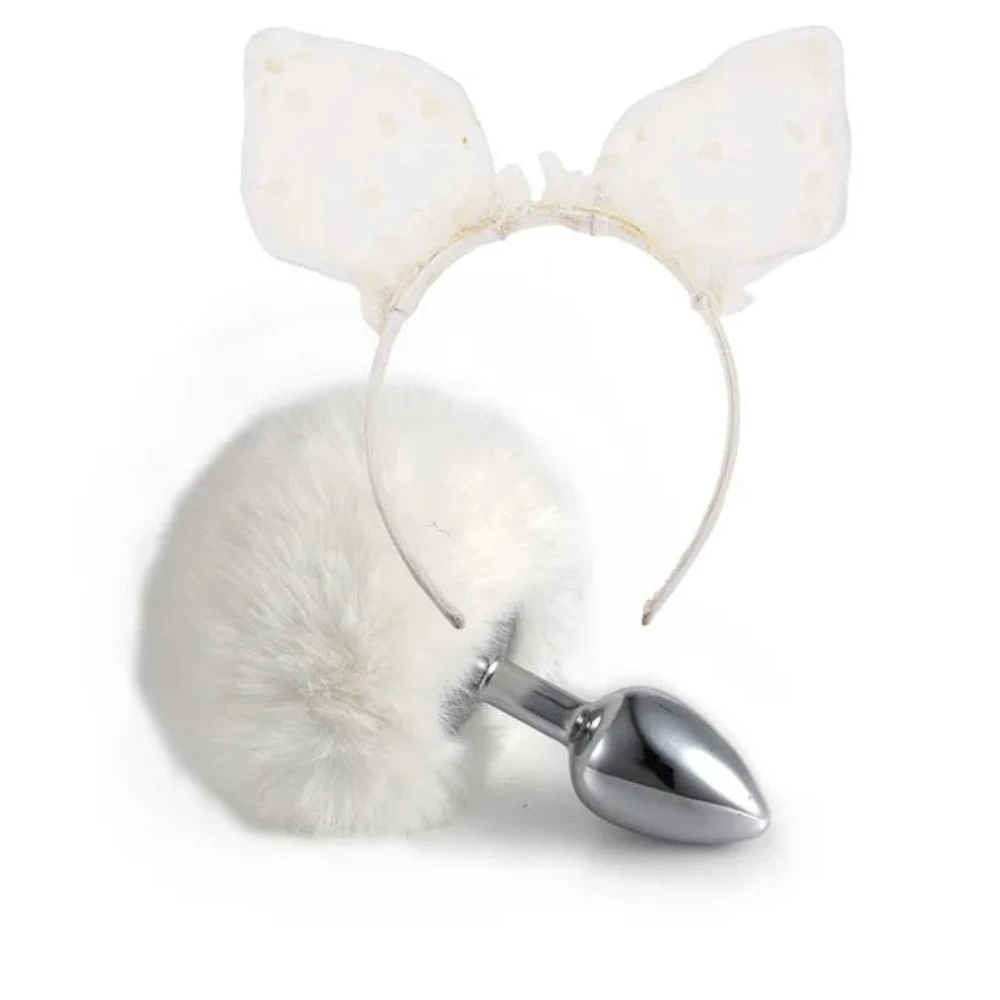Fox Tail Anal Plug Plush Cat Ears Headbands Set For Women Toys