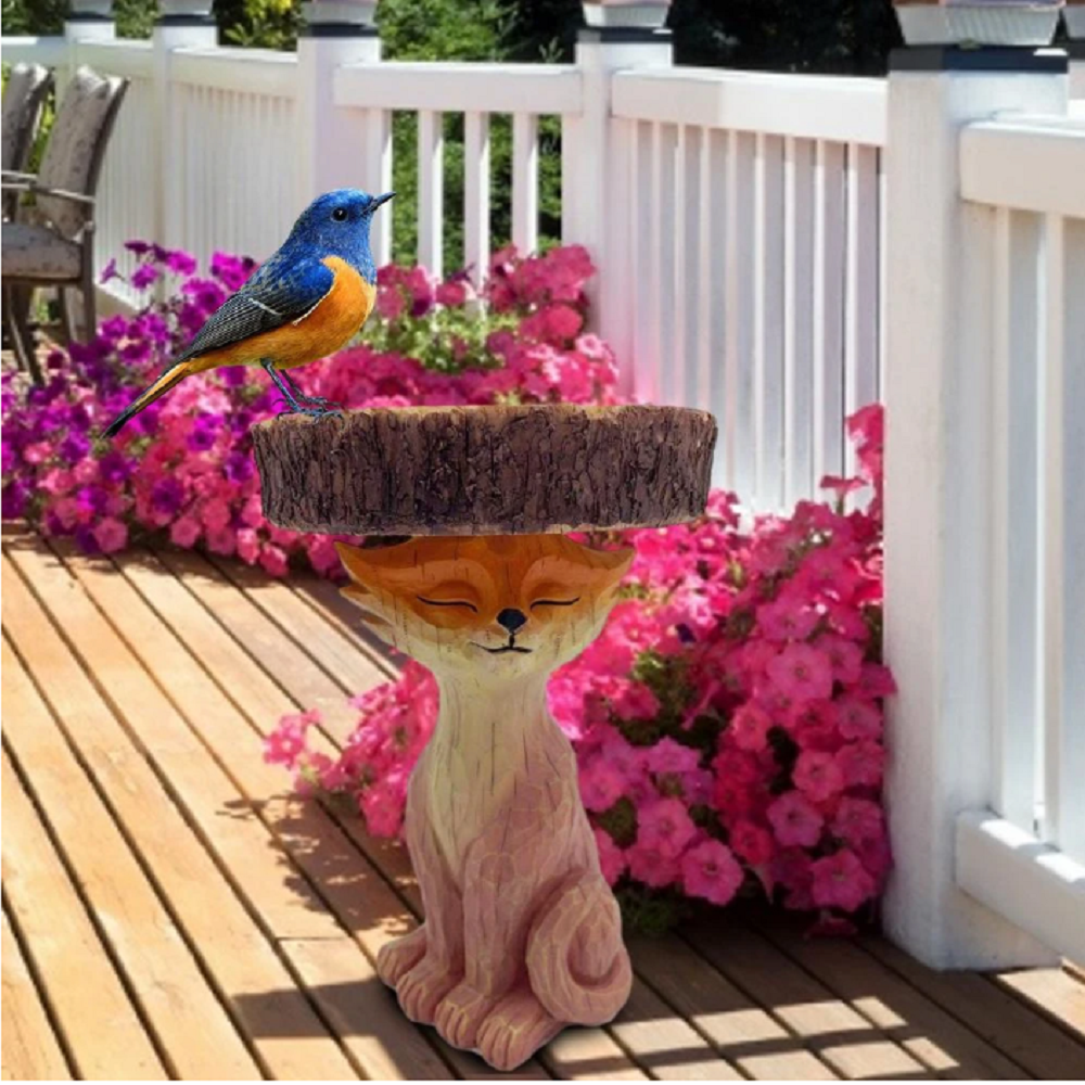 Bird Feeder Animal Design Attractive Pet Supplies Fox Hedgehog Shape Outdoor
