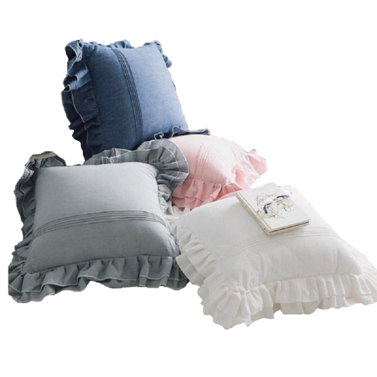 Frill Cushion Cover Simple Decor