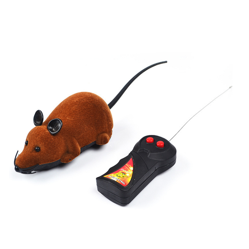 Fun Simulation Cat Toy Electric Mouse Funny Set Can Remotely Advance Forward Turn Brown