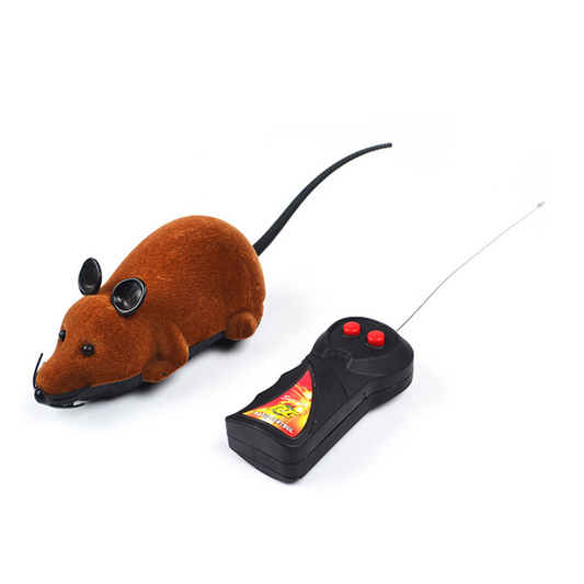 Fun Simulation Cat Toy Electric Mouse Funny Set Can Remotely Advance Forward Turn Brown