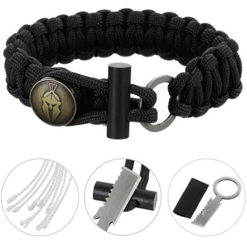 Survival Bracelet Rope Tool Kit Black