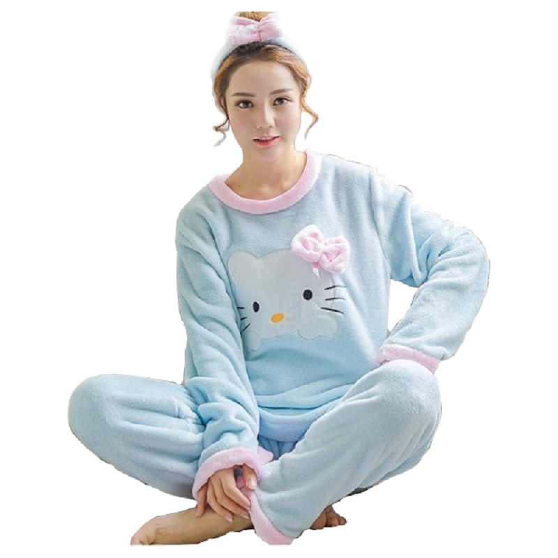 1 Sets of Hod Health & Home Fuzzy Flannel Pajama Sets