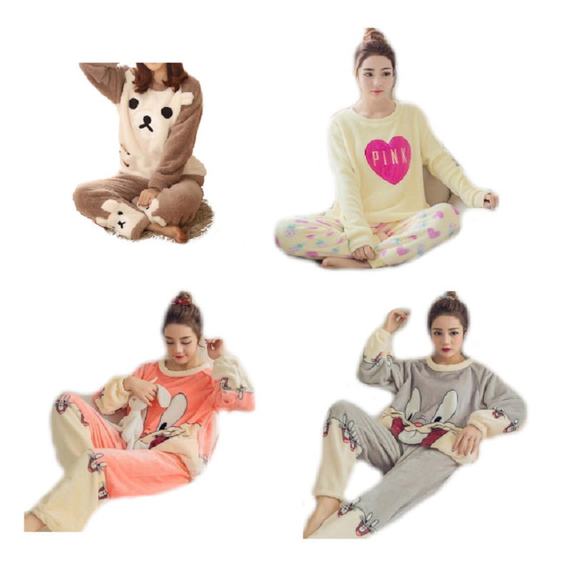 1 Sets of Hod Health & Home Fuzzy Flannel Pajama Sets