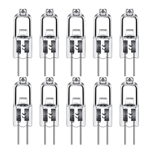G4 Halogen Lamps 10W 12V - Warm White 10-Pack 10Pcs
