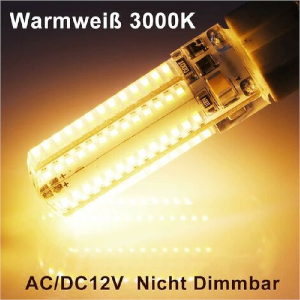 G6.35 Led Bulb 12V 7W 50W Equivalent Warm White 3000K 360 Degree Beam Angle For Cabinet Lighting Non Dimmable Pack