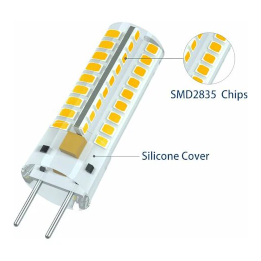 G6.35 Led Bulb 12V 7W 50W Equivalent Warm White 3000K 360 Degree Beam Angle For Cabinet Lighting Non Dimmable Pack