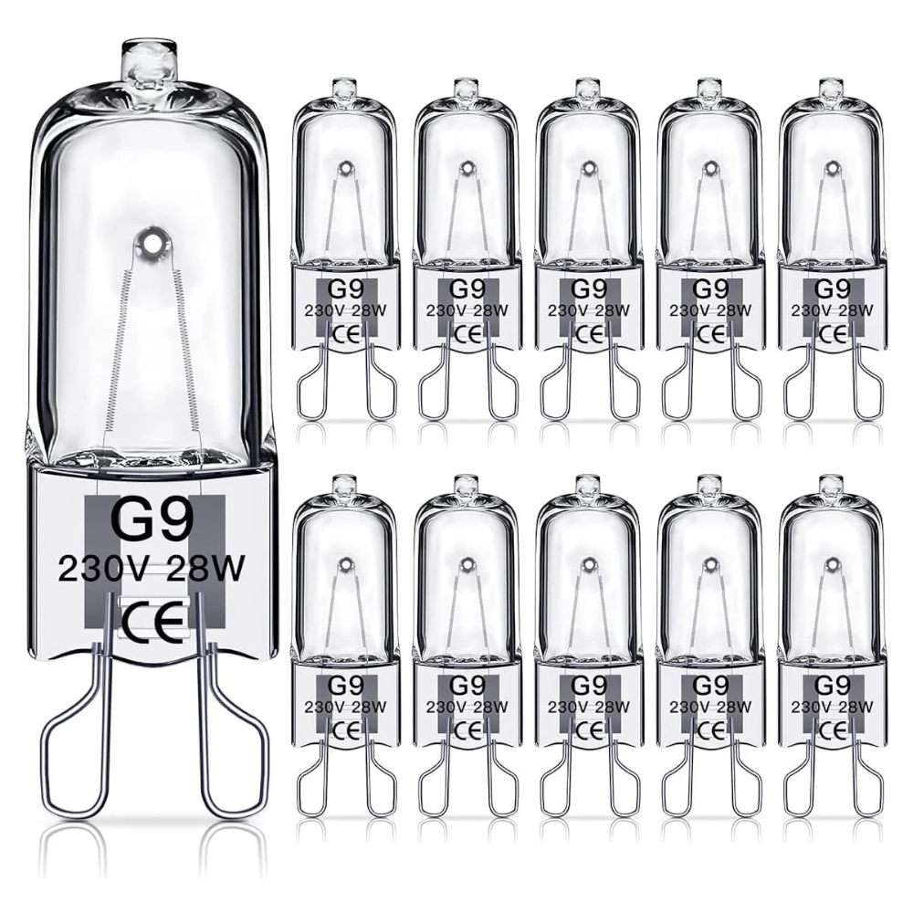 G9 Halogen Bulbs 28W 230V 10-Pack
