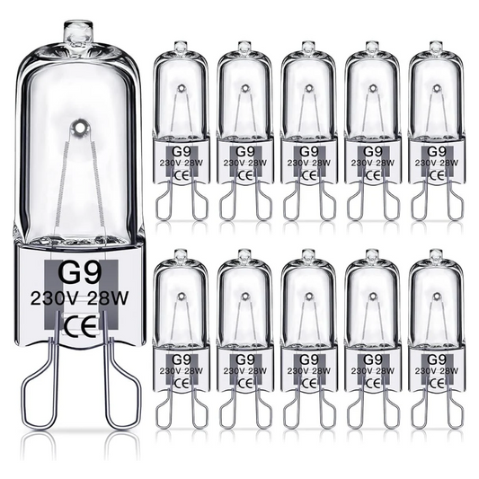 G9 Halogen Bulbs 28W 230V 10-Pack