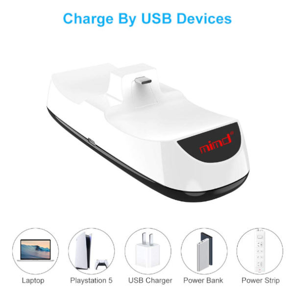 Game Controllers Charging Station Ps5 Dual Sense Usb Base Suitable For Playstation Accessories Can Be Charged To Two Wir