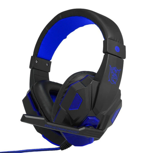 Gaming Headset Headphone For Pc Laptop Blue