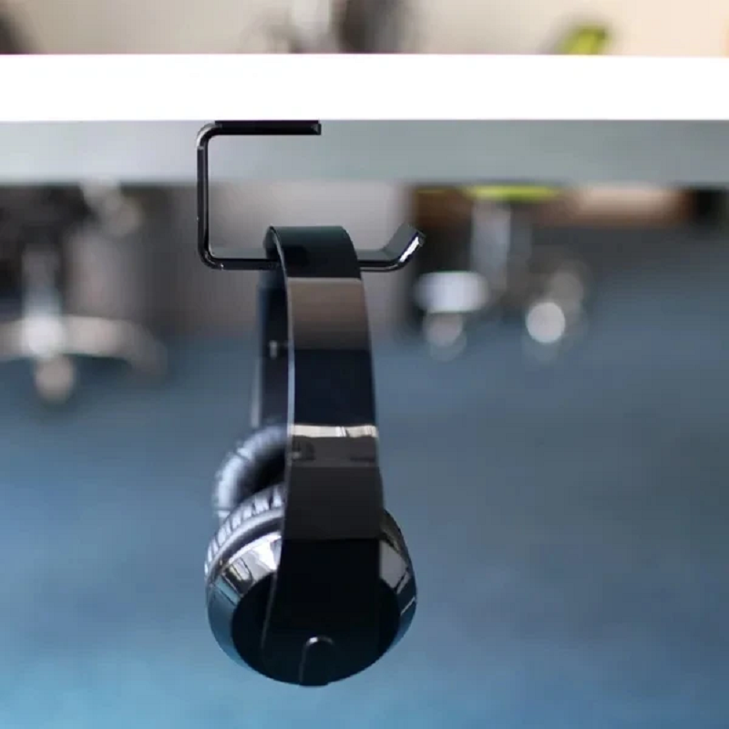 Universal Headphone Bracket Hanger Under Desk Wall Mounted Headset Holder Hook