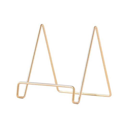 Creative Geometric Storage Rack Wrought Iron Book Stand Holder Gold