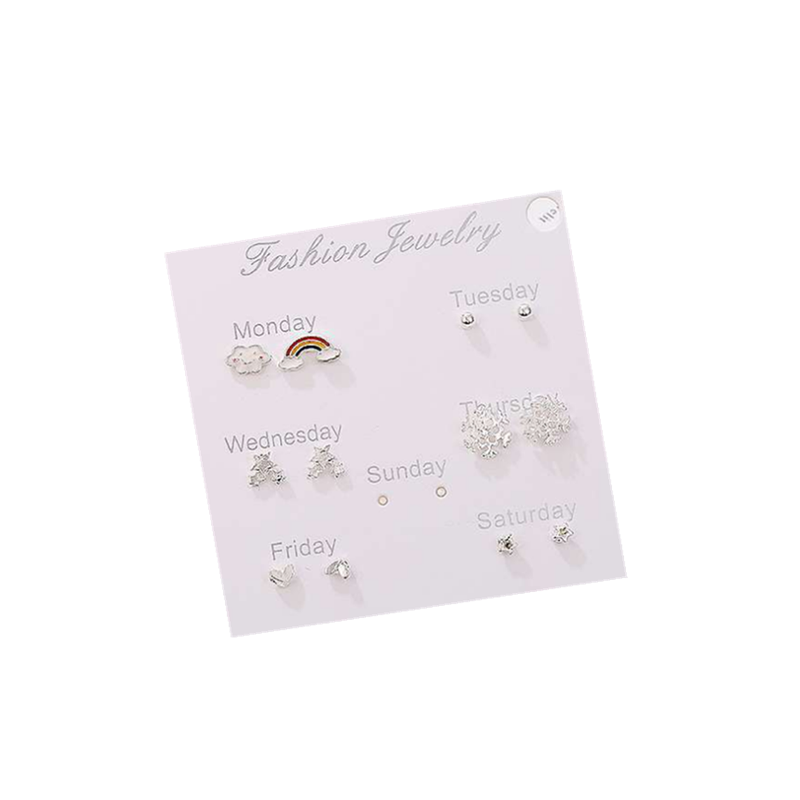 Veile Studios Girls'earrings Simple And Lovely Earrings Suit Personality Student 1