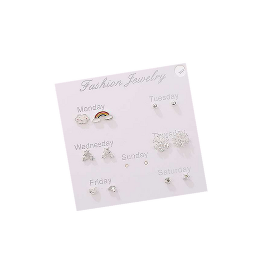 Veile Studios Girls'earrings Simple And Lovely Earrings Suit Personality Student 1