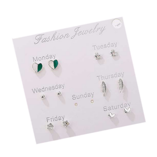 Veile Studios Girls'earrings Simple And Lovely Earrings Suit Personality Student 5