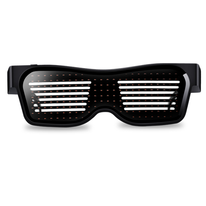 Rechargeable Bluetooth Dynamic App Glowing Glasses Usb Suitable For Christmas Bar Party Purple
