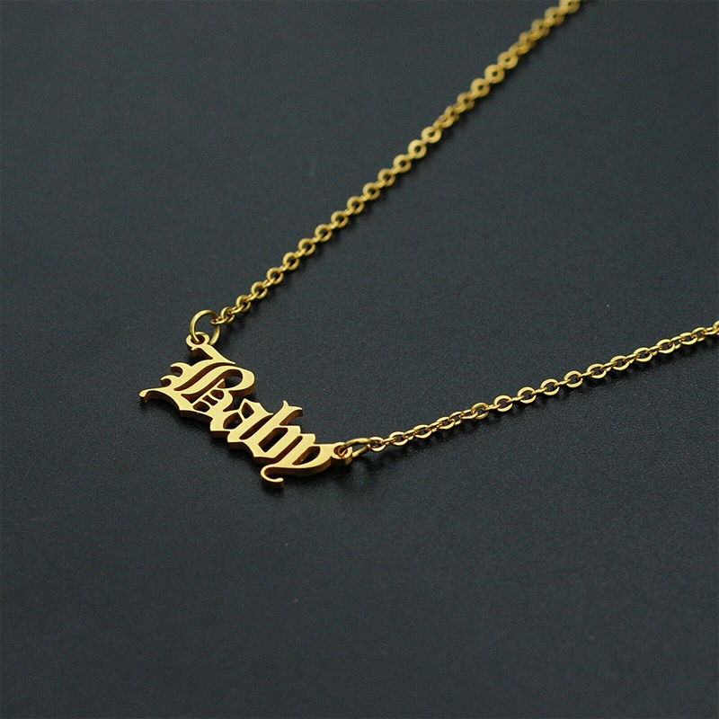 Veile Studios Baby Pendant Necklace Gift For Girlfriend Women Daughter Birthday Gold
