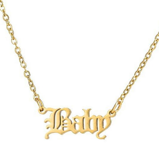 Veile Studios Baby Pendant Necklace Gift For Girlfriend Women Daughter Birthday Gold