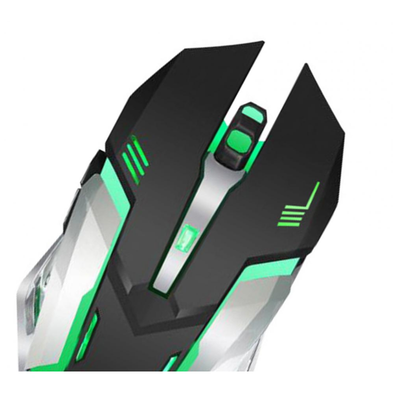 Wireless Gaming Mouse 2400Dpi Rechargeable 7 Color Backlit 2.4G 10 Meters Transmission Distance