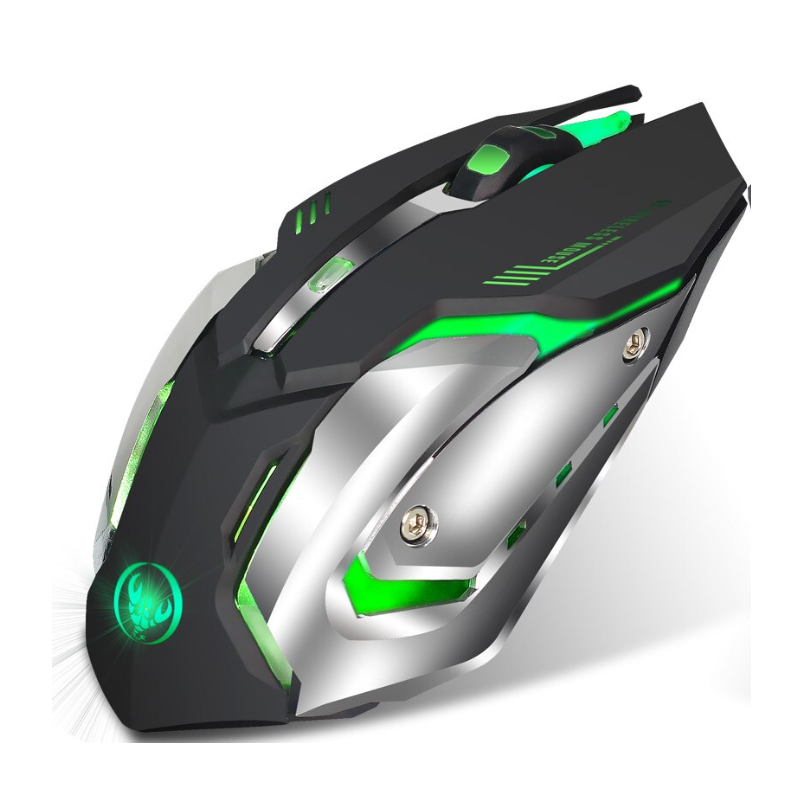 Wireless Gaming Mouse 2400Dpi Rechargeable 7 Color Backlit 2.4G 10 Meters Transmission Distance