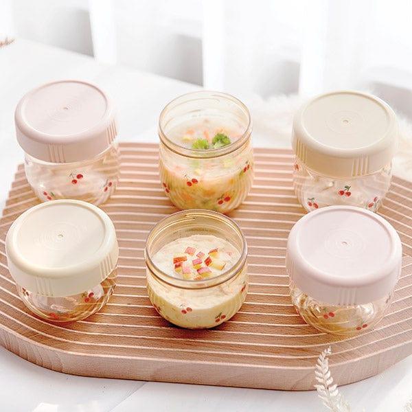 Baby Food Storage Jar Set 150Ml Cherrish Edition Microwave Safe