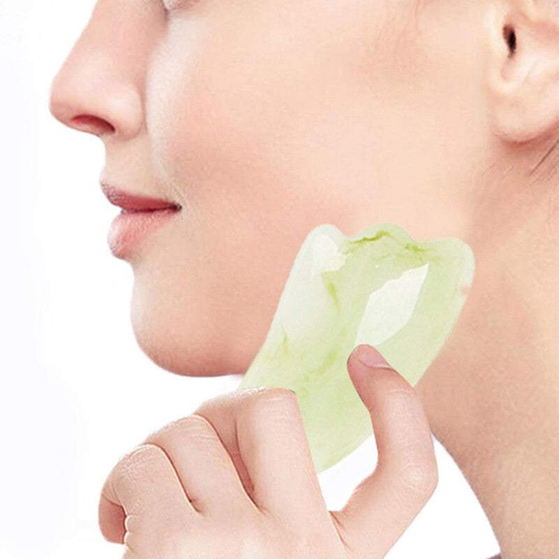 Skin Care Tools 8 In 1 Rose Quartz Or Jade Scraping Massage Set Green Pink