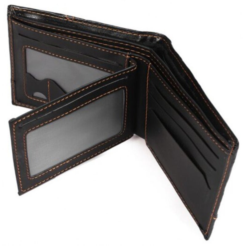 Fashion Ultra Thin Short Wallet Black
