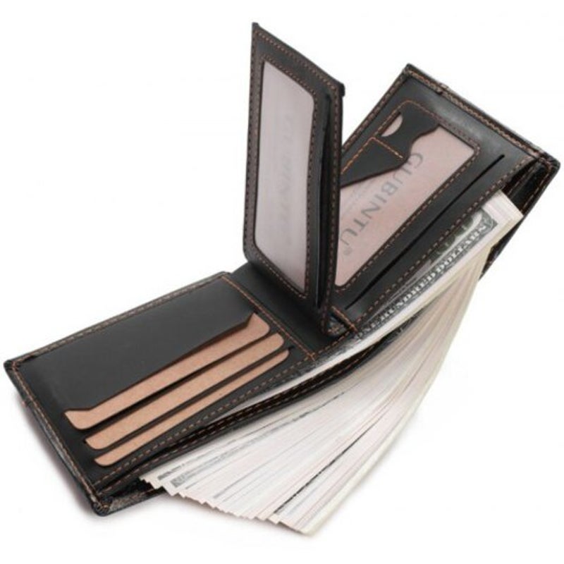 Fashion Ultra Thin Short Wallet Black