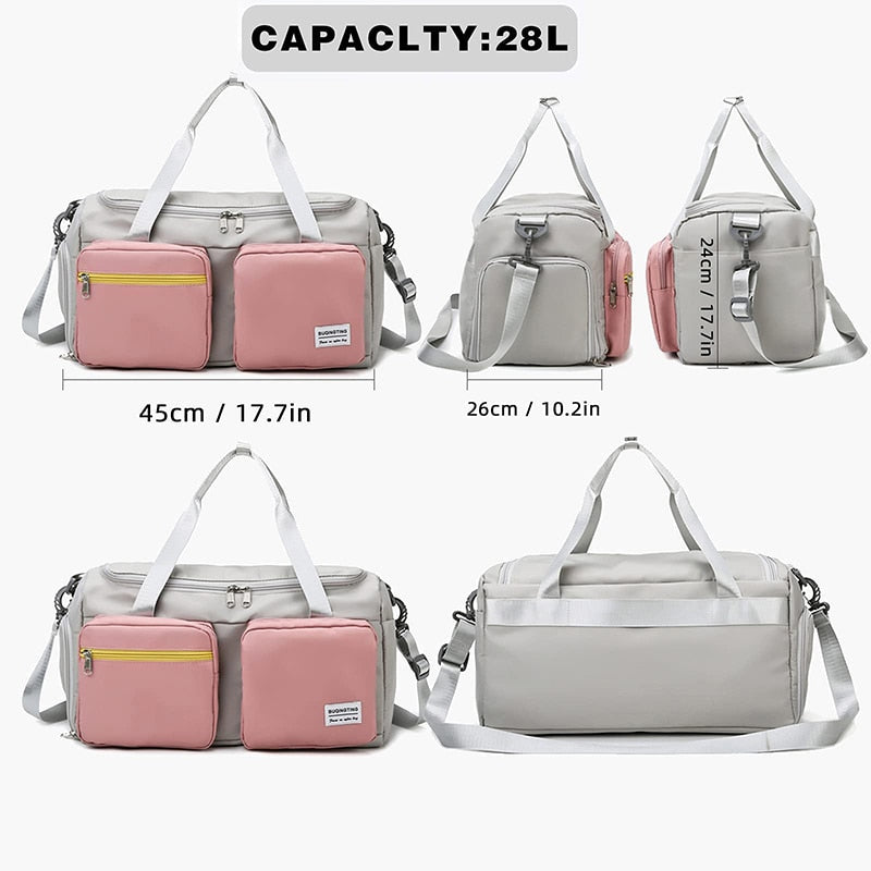 Sports Fitness Gym Bag Shoes Compartment Duffle Bags