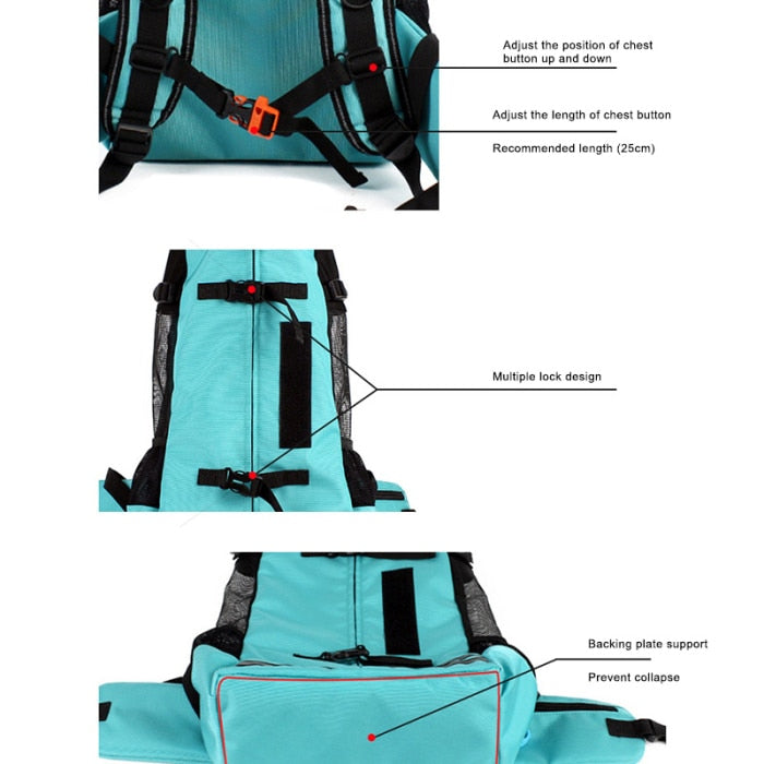 Outdoor Breathable Adjustable Pet Dog Carrier Backpack