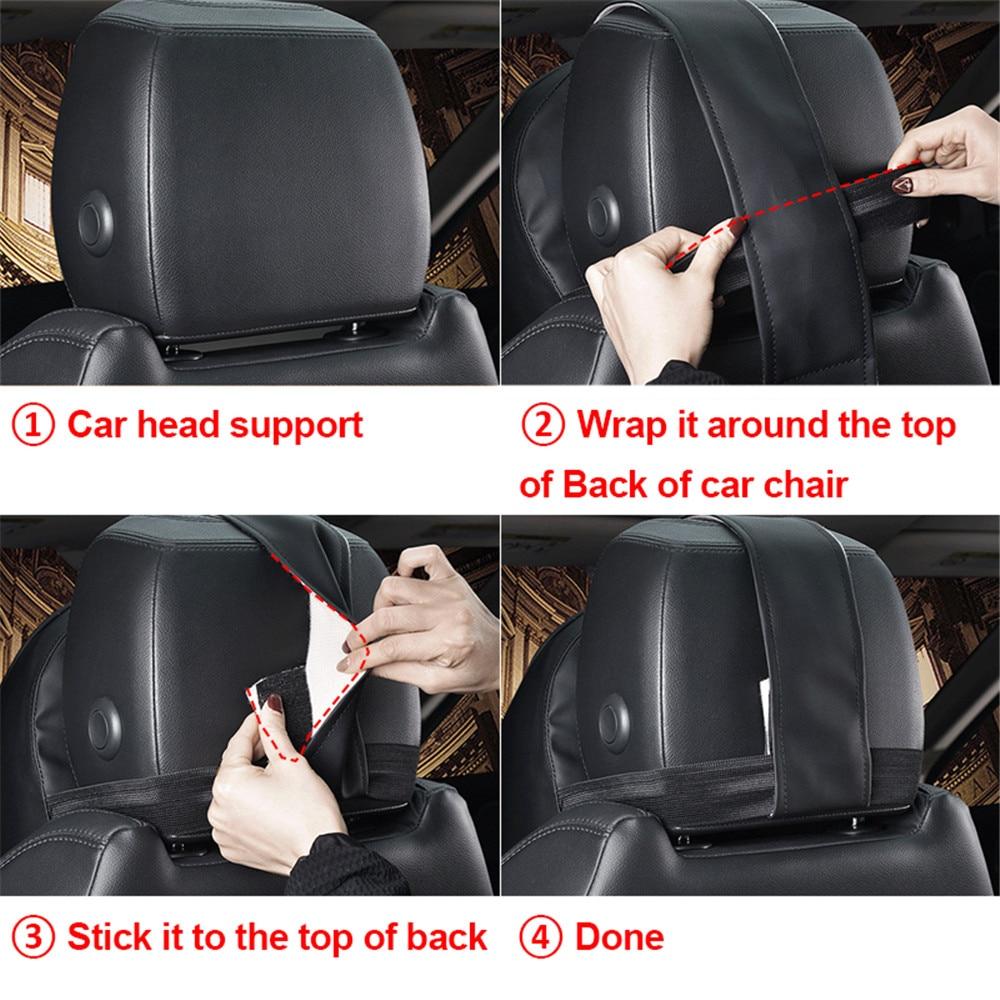 Black Car Neck Pillow 3D Memory Foam Head Rest Cushion Support