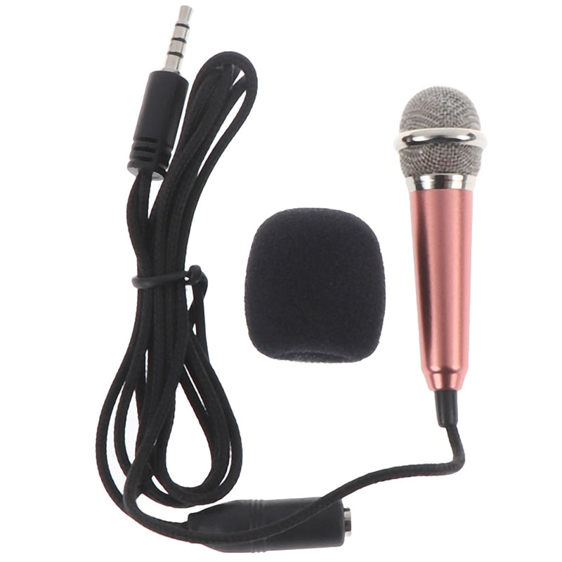 3.5Mm Stereo Studio Karaoke Mini Microphone For Pc Mobile Phone