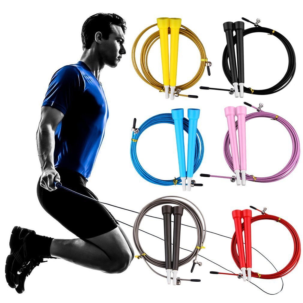 3 Metre Steel Skipping Ropes Jump Cardio Exercise Fitness Gym Crossfit