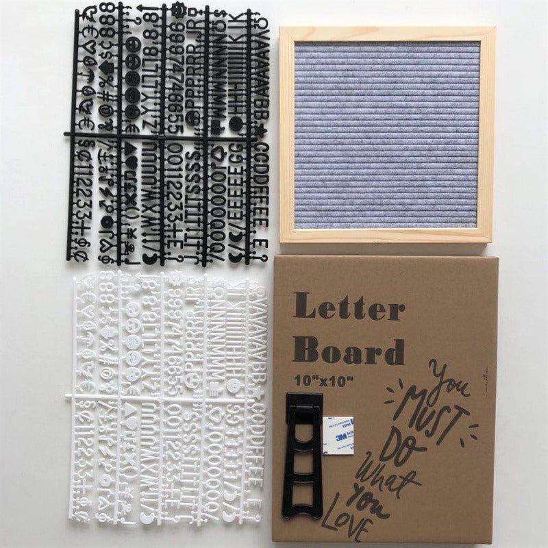 Felt Letterboard Wooden Frame Wall Message Cork Board Home Office Decor