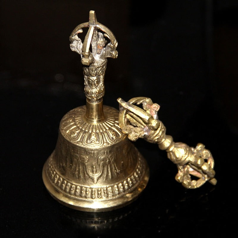 Brass Nepali Bell Home Decor Table Handicrafts Ideal For Puja Prayer