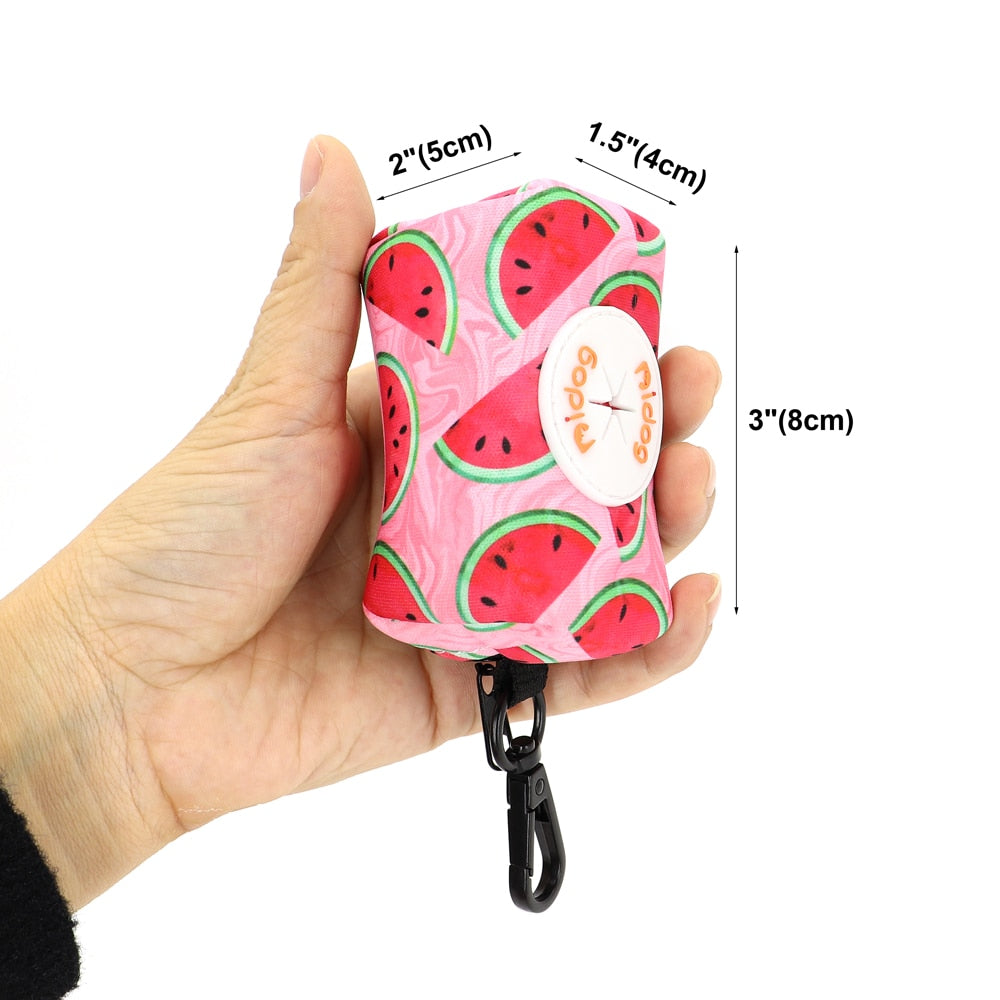 Colourful Printed Dog Poop Bag Holder Waste Bags Dispenser