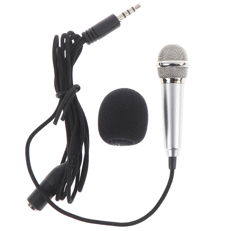 3.5Mm Stereo Studio Karaoke Mini Microphone For Pc Mobile Phone